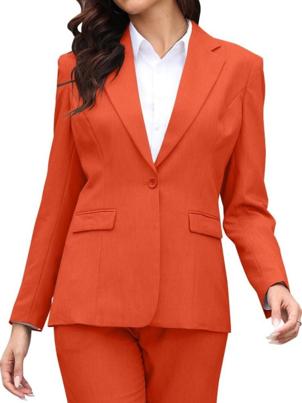 Chic Women's 2-Piece Slim Fit Blazer & Pants Suit Set - Stylish Office Wear